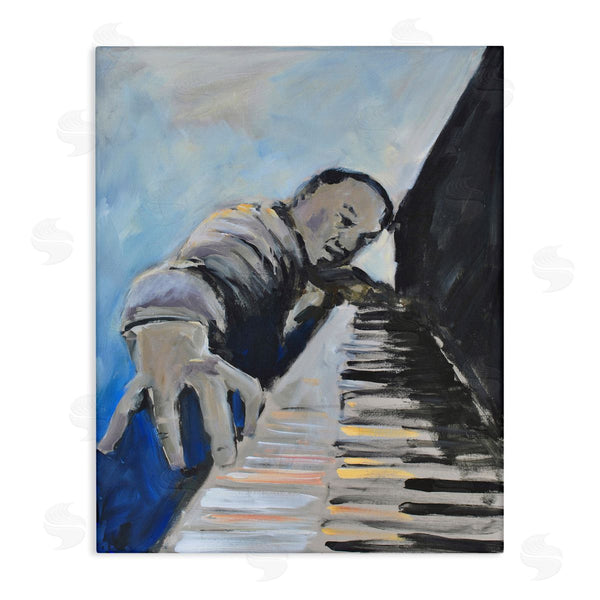 stupell industries Allayn Stevens | Piano Player Blues Musician Expressive Painting Wall Art