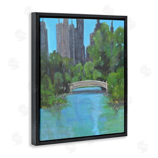 Stupell Industries Allayn Stevens | Urban City Park Town Bridge Over Lake Wall Art