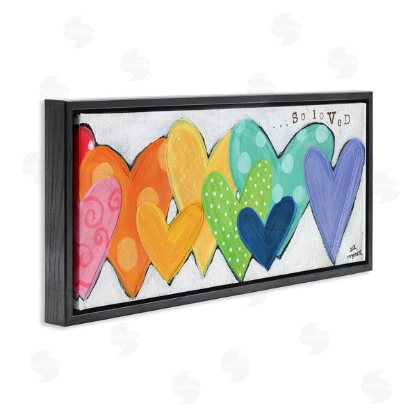 Stupell Industries Alli Rogosich | Patterned Hearts So Loved Wall Art