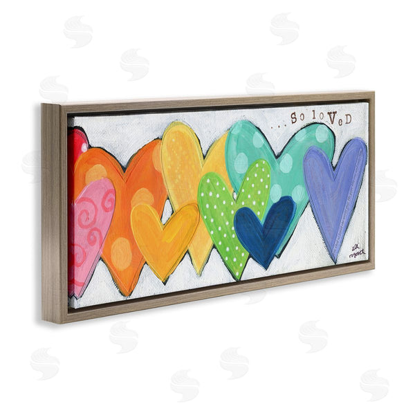 Stupell Industries Alli Rogosich | Patterned Hearts So Loved Wall Art