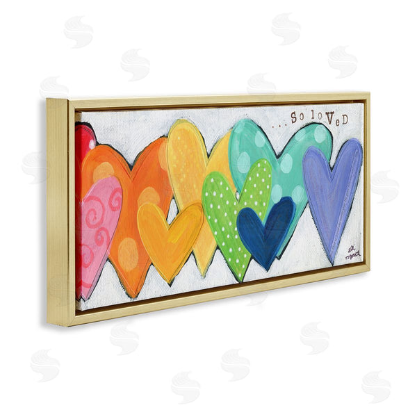 Stupell Industries Alli Rogosich | Patterned Hearts So Loved Wall Art