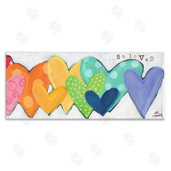 stupell industries Alli Rogosich | Patterned Hearts So Loved Wall Art
