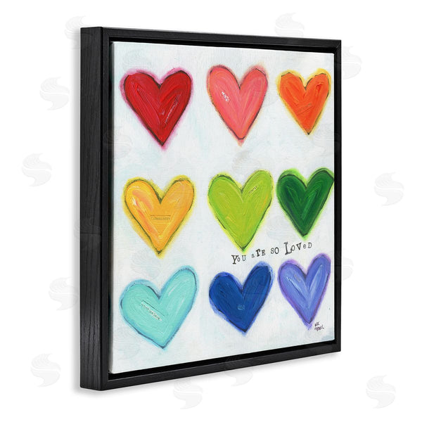 Stupell Industries Alli Rogosich | You Are So Loved Rainbow Hearts