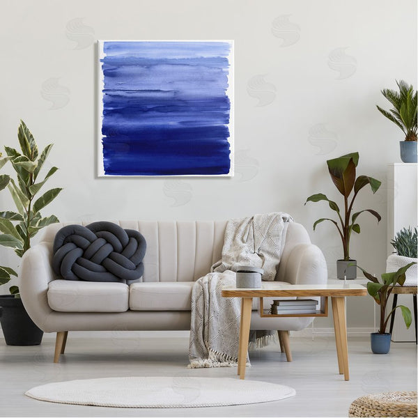 Stupell Industries Allie Corbin | Blue Gradient Brush Strokes Wall Art