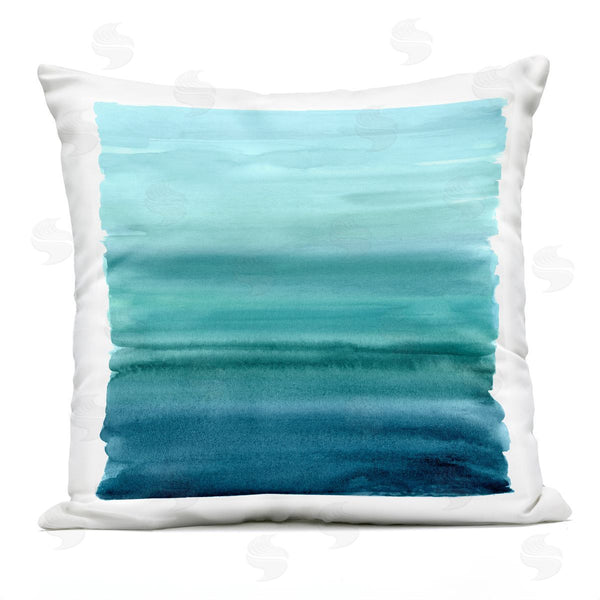 Stupell Industries Allie Corbin | Brushed Turquoise Gradient Printed Throw Pillow