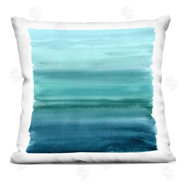 stupell industries Allie Corbin | Brushed Turquoise Gradient Printed Throw Pillow