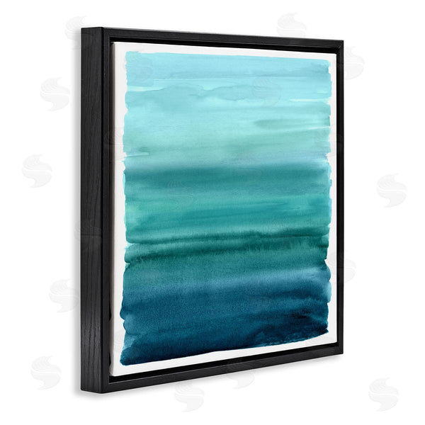Stupell Industries Allie Corbin | Gradient Turquoise Brushed Composition Wall Art