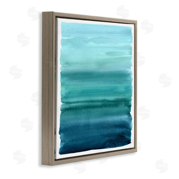 Stupell Industries Allie Corbin | Gradient Turquoise Brushed Composition Wall Art