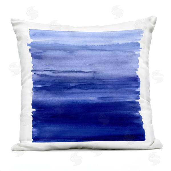 Stupell Industries Allie Corbin | Modern Brushed Blue Gradient Printed Throw Pillow