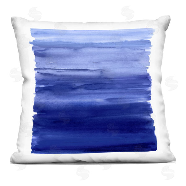 stupell industries Allie Corbin | Modern Brushed Blue Gradient Printed Throw Pillow