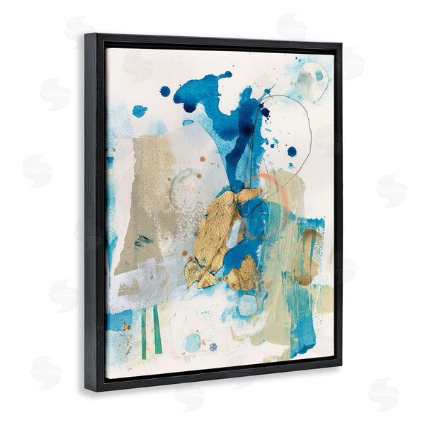 Stupell Industries Allison Ford | Blue And Gold Splash Abstract Wall Art