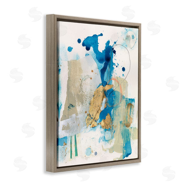 Stupell Industries Allison Ford | Blue And Gold Splash Abstract Wall Art