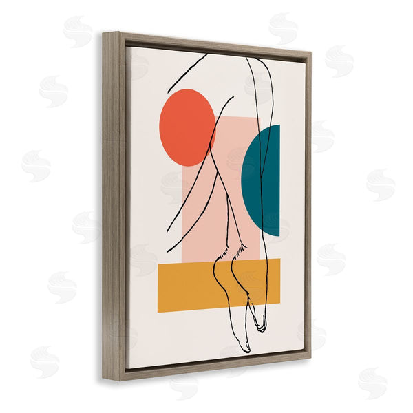 Stupell Industries Alonzo Saunders | Abstract Legs Over Bold Geometric Blocked Shapes