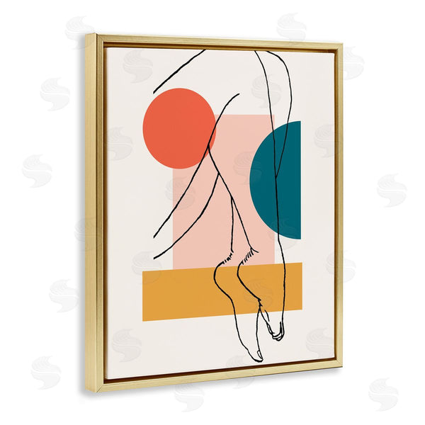 Stupell Industries Alonzo Saunders | Abstract Legs Over Bold Geometric Blocked Shapes