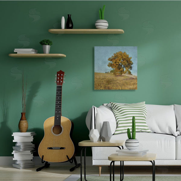 Stupell Industries Alonzo Saunders | Autumn Tree On Grassy Hill Country Landscape Wall Art