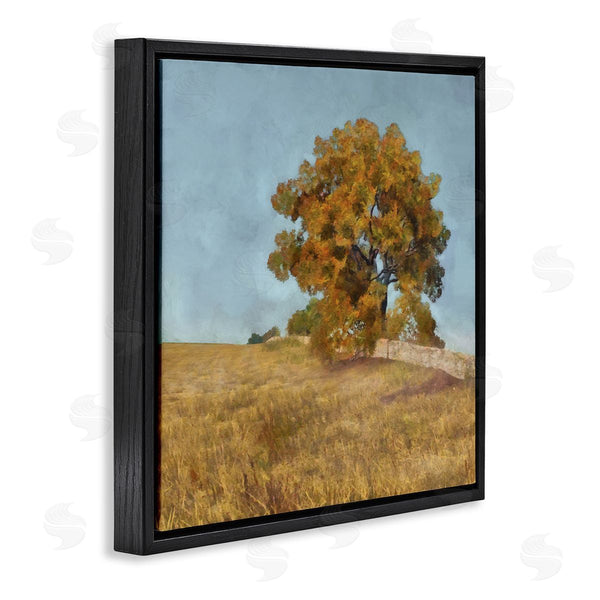 Stupell Industries Alonzo Saunders | Autumn Tree On Grassy Hill Country Landscape Wall Art