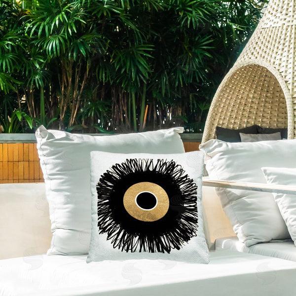 Stupell Industries Alonzo Saunders | Contemporary Shape With Glam Printed Throw Pillow
