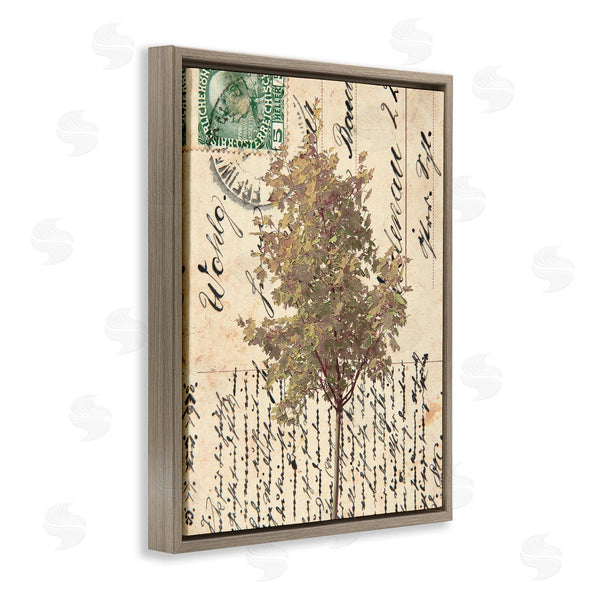 Stupell Industries Alonzo Saunders | Country Vintage Postal Card Autumn Tree