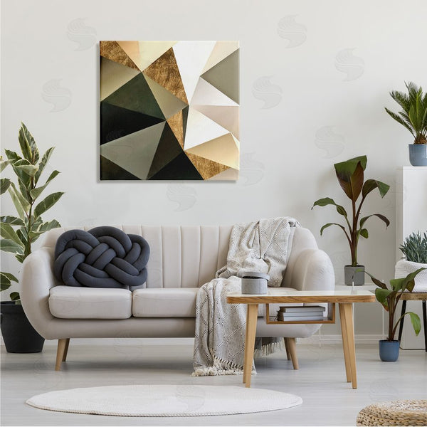 Stupell Industries Alonzo Saunders | Modern Geometric Triangle Collage Bold Abstract Shapes Wall Art