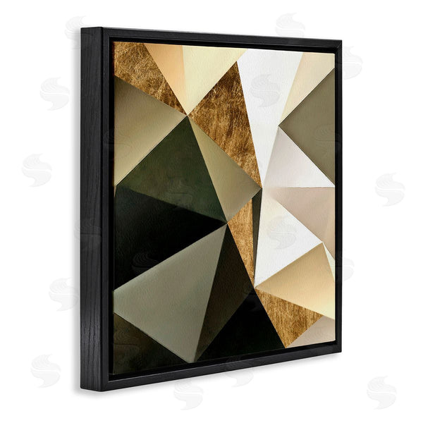 Stupell Industries Alonzo Saunders | Modern Geometric Triangle Collage Bold Abstract Shapes Wall Art