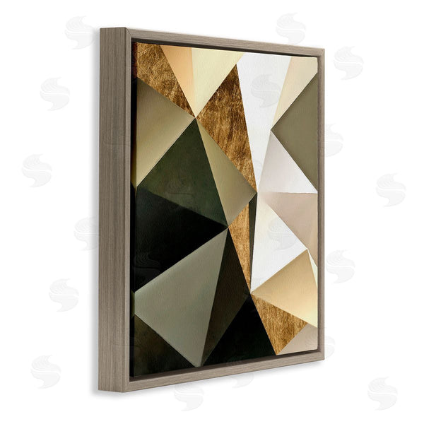 Stupell Industries Alonzo Saunders | Modern Geometric Triangle Collage Bold Abstract Shapes Wall Art
