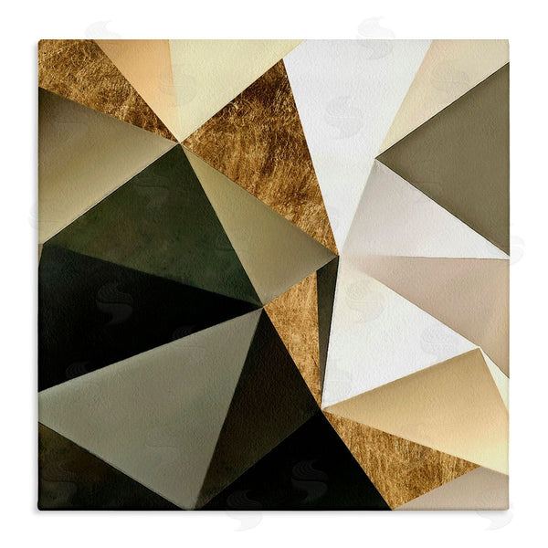 stupell industries Alonzo Saunders | Modern Geometric Triangle Collage Bold Abstract Shapes Wall Art
