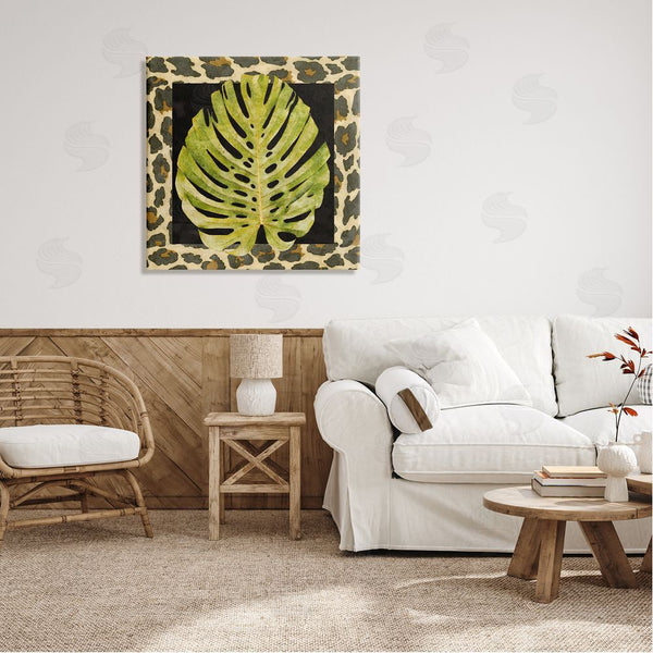 Stupell Industries Alonzo Saunders | Monstera On Leopard Pattern Wall Art