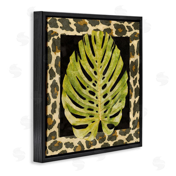 Stupell Industries Alonzo Saunders | Monstera On Leopard Pattern Wall Art