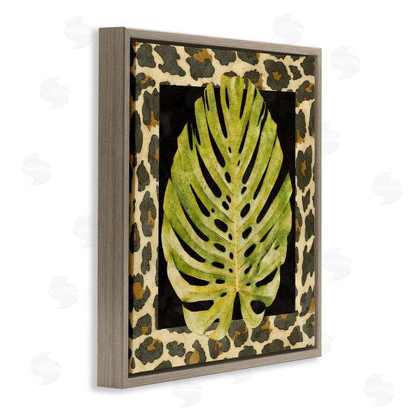 Stupell Industries Alonzo Saunders | Monstera On Leopard Pattern Wall Art