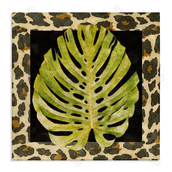 stupell industries Alonzo Saunders | Monstera on Leopard Pattern Wall Art