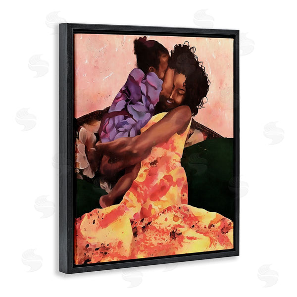 Stupell Industries Alonzo Saunders | Motherly Hug Loving Family Daughter Moment