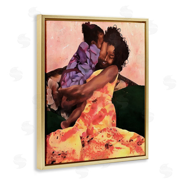 Stupell Industries Alonzo Saunders | Motherly Hug Loving Family Daughter Moment