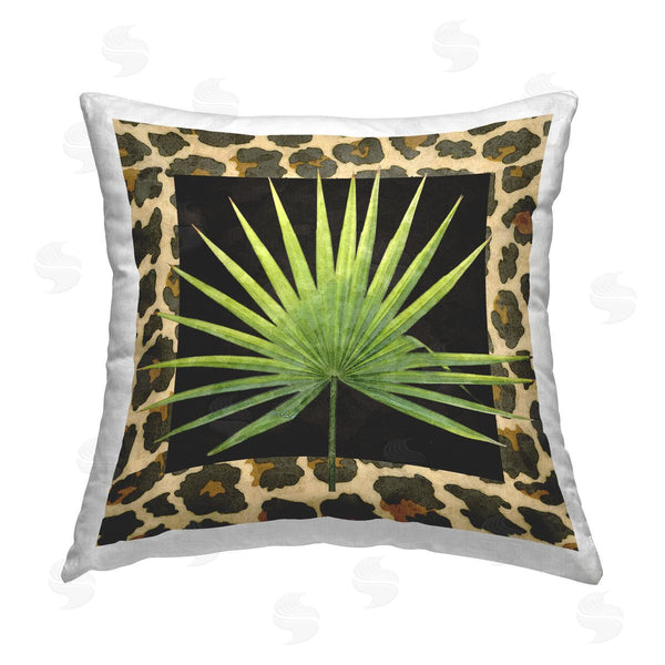 stupell industries Alonzo Saunders | Tropical Patterned Palm Printed Throw Pillow