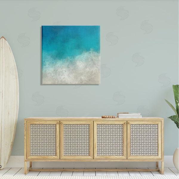 Stupell Industries Alpenglow Workshop | Aerial Ocean Shoreline View Sea Water Foam Wall Art