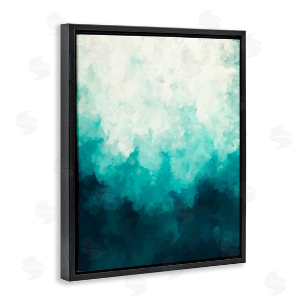 Stupell Industries Alpenglow Workshop | Blue & Green Abstract Underwater Sea Waves Bubbles Wall Art