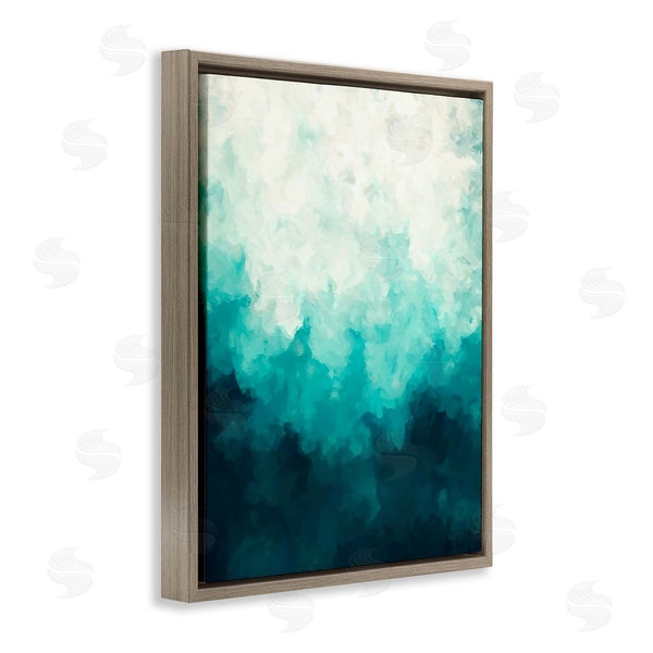 Stupell Industries Alpenglow Workshop | Blue & Green Abstract Underwater Sea Waves Bubbles Wall Art