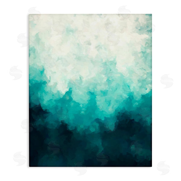 stupell industries Alpenglow Workshop | Blue & Green Abstract Underwater Sea Waves Bubbles Wall Art