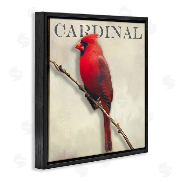 Stupell Industries Alpenglow Workshop | Bold Red Cardinal Bird Portrait Rustic Text Design Wall Art