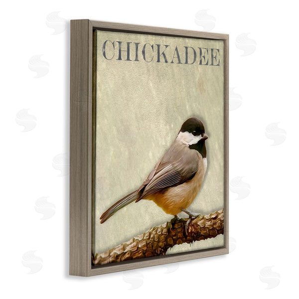 Stupell Industries Alpenglow Workshop | Chickadee Bird Tree Branch Text Illustration Wall Art