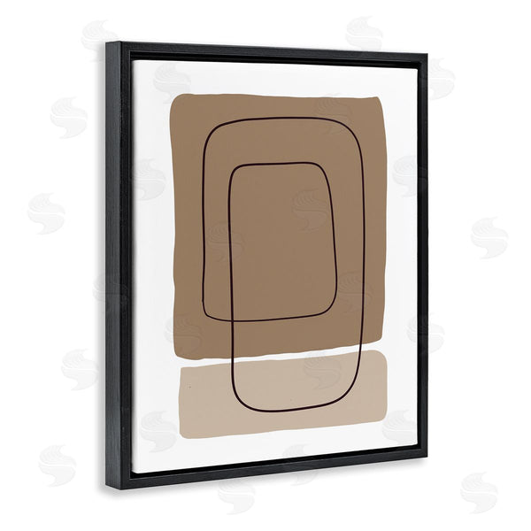 Stupell Industries Alpenglow Workshop | Contemporary Geometric Square Shapes Simple Squiggle Line Wall Art