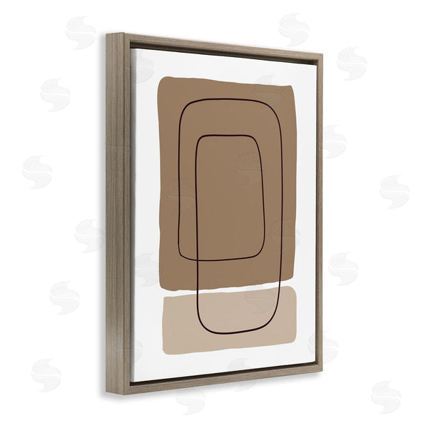 Stupell Industries Alpenglow Workshop | Contemporary Geometric Square Shapes Simple Squiggle Line Wall Art