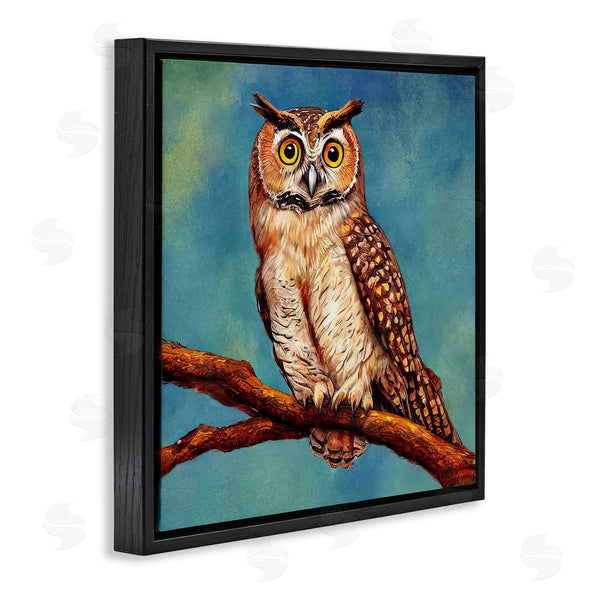 Stupell Industries Alpenglow Workshop | Detailed Owl Painting Nature Wall Art