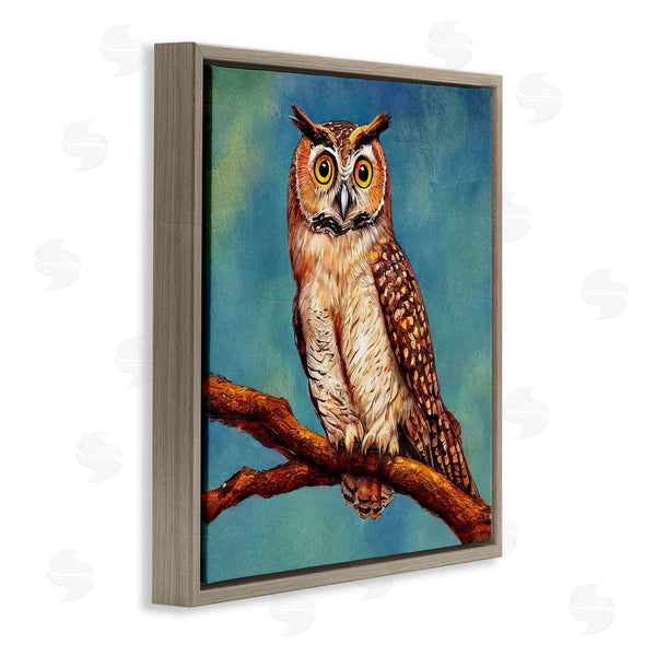 Stupell Industries Alpenglow Workshop | Detailed Owl Painting Nature Wall Art