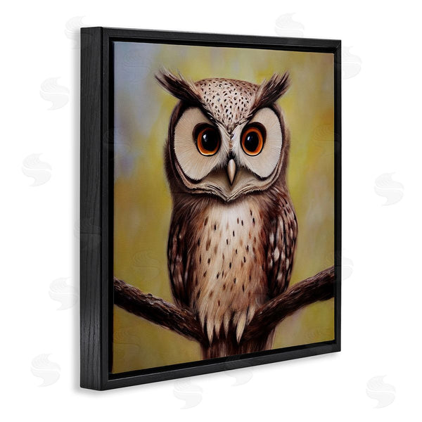 Stupell Industries Alpenglow Workshop | Detailed Owl Perched Wildlife Wall Art