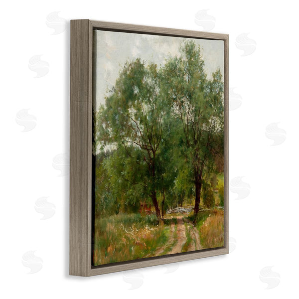 Stupell Industries Alpenglow Workshop | Dirt Road Path Trees Rural Detailed Painting Wall Art