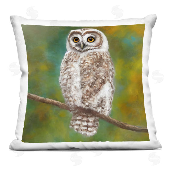 stupell industries Alpenglow Workshop | Graceful Owl Perched Nature Printed Throw Pillow