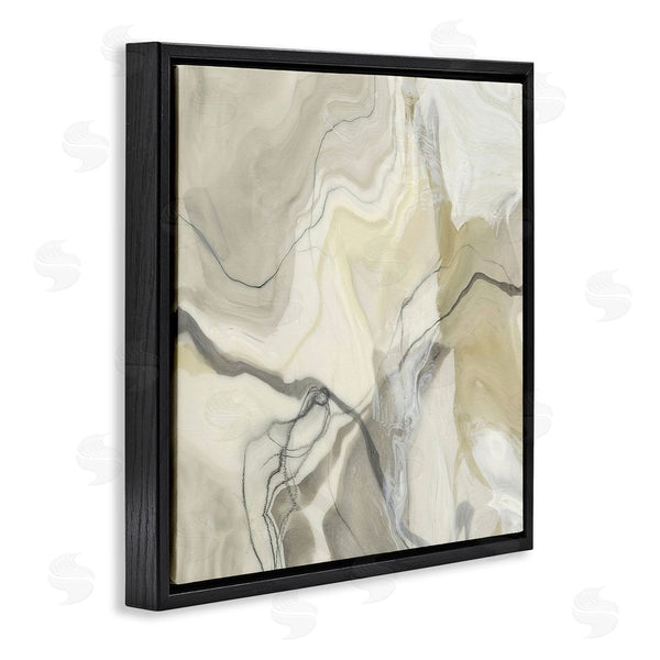 Stupell Industries Alpenglow Workshop | Intricate Abstract Marble Geode Pattern Modern Beige Wall Art
