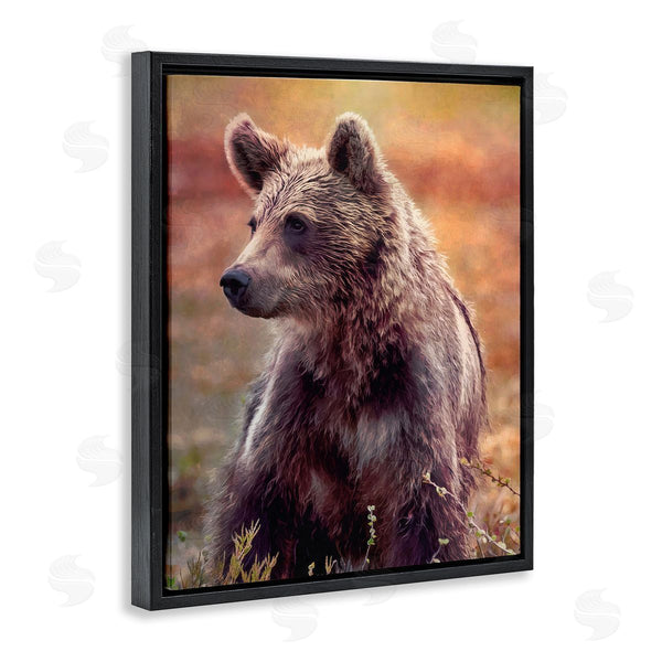 Stupell Industries Alpenglow Workshop | Majestic Baby Bear Warm Sunlit Forest Habitat Wall Art