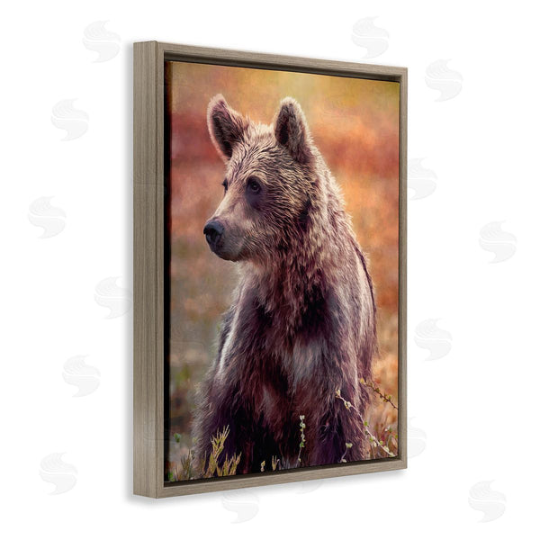 Stupell Industries Alpenglow Workshop | Majestic Baby Bear Warm Sunlit Forest Habitat Wall Art