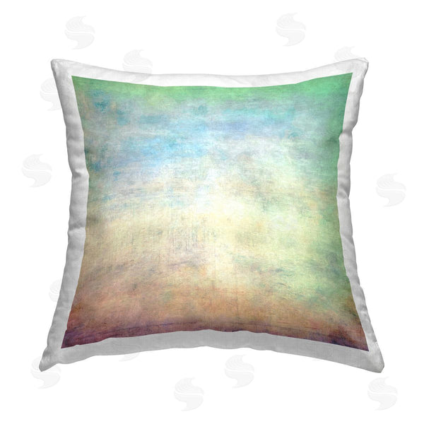 stupell industries Alpenglow Workshop | Rainbow Abstract Distressed Printed Throw Pillow